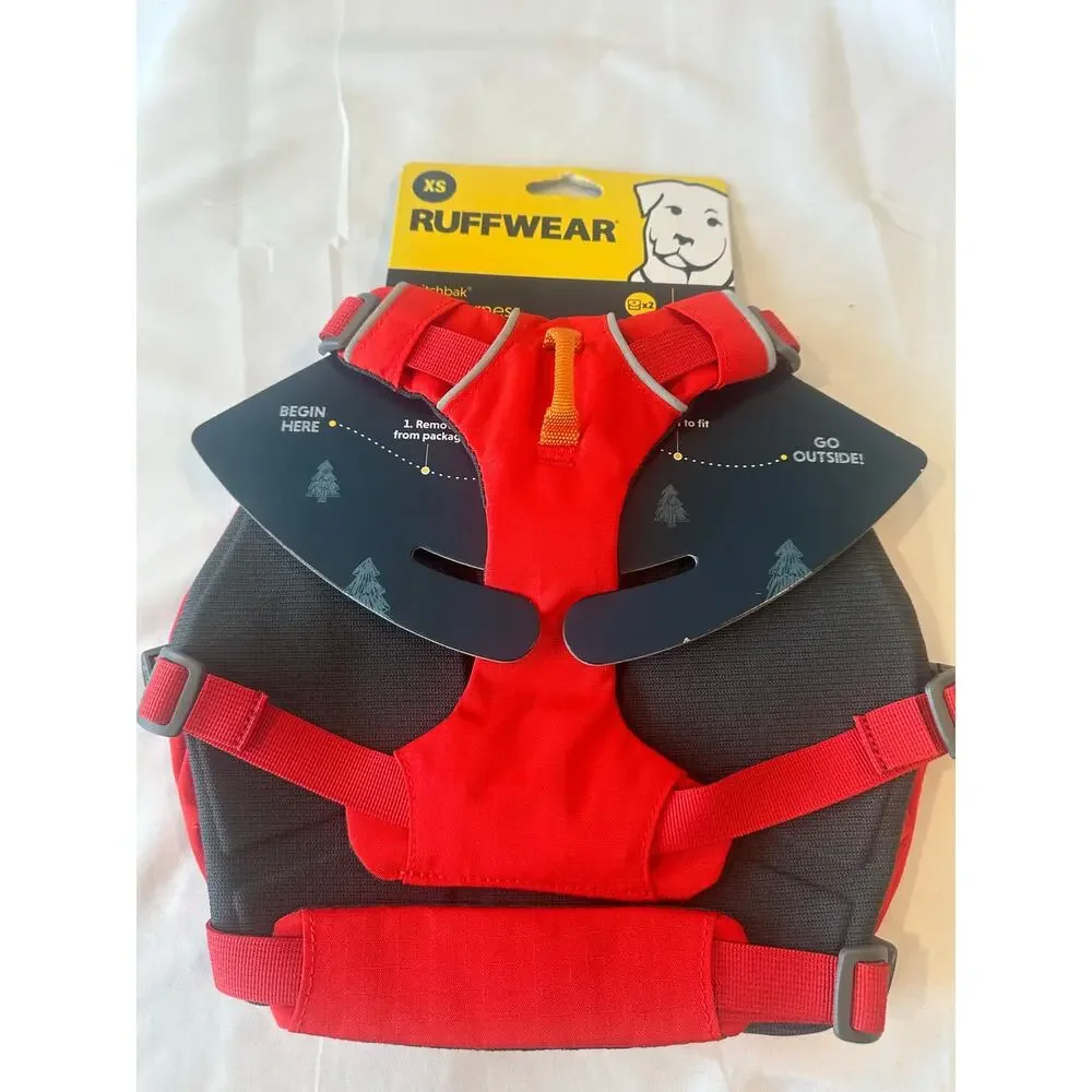 Ruffwear Switchback Dog Back Pack Harness Pockets, Padding, Reflective Red XS